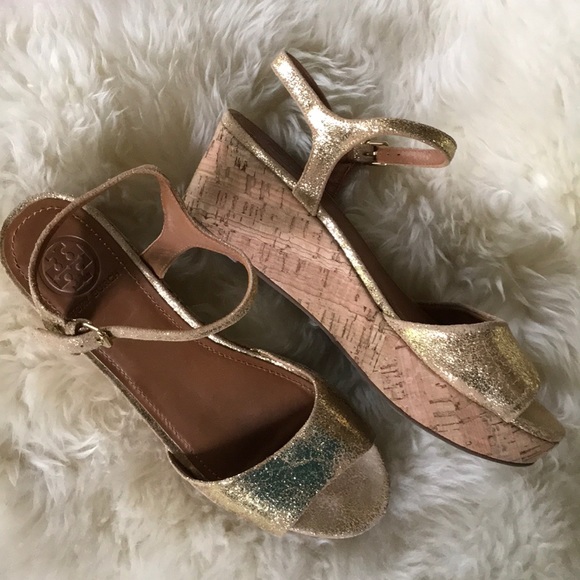 Tory Burch Shoes - Tory Burch crackled gold Platforms Tory Burch Shoes - Tory Burch crackled gold Platforms